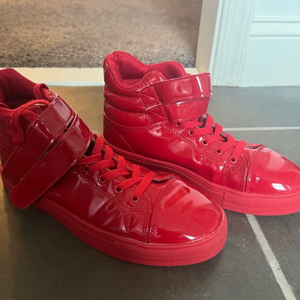 Red High-Top Sneakers